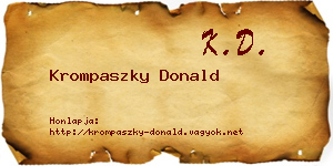 Krompaszky Donald névjegykártya